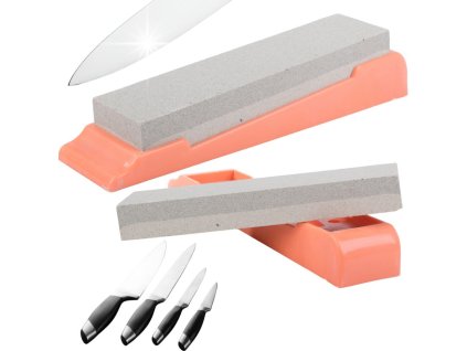 Kamenný ostrůvek na nože a nůžky dvoustranný pravouhlý na podstavci