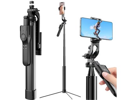 Selfie tyč držák na telefon stativ pilot bluetooth 178 cm