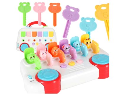 Vzdělávací autobus s vyskakovacími klíči pro zvířata