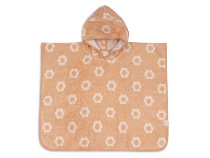Osuška pončo froté Jacquard Flower