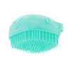 Silikonový kartáč na mytí psů a koček - modrý