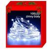 4224 10 100 led zarovek drat studena bila na baterie