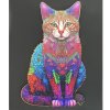 Dřevěné puzzle kočka 130 dílů, 38 x 24 cm Kruzzel 22878