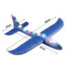 55236 5 svetelkujici dravec polystyrenove letadlo s osvetlenim modre