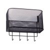 59177 5 kovovy zavesny organizer na dvere s polickou a hacky