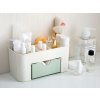 59438 10 zeleny kosmeticky organizer s prihradkami a zasuvkami na sperky prakticke reseni