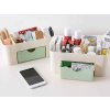 59438 2 zeleny kosmeticky organizer s prihradkami a zasuvkami na sperky prakticke reseni