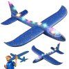 Velký modrý styropianový letoun 47 cm - LED osvětlení pro skvělý let