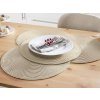 63414 6 kulate pletene prostirani na kuchynsky stul kremove