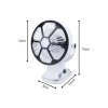 64878 4 eng pl desk fan standing clip on fan with light 3 rechargeable modes 6005 5
