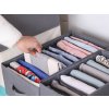 66604 2 eng pl clothes organiser underwear trousers drawer wardrobe socks grey 6469 4