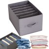 66604 3 eng pl clothes organiser underwear trousers drawer wardrobe socks grey 6469 6