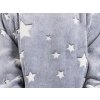 66637 2 tepla oversize mikina a deka 2v1 xxl z fleecu se sviticimi hvezdami seda