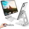 Skládací protiskluzový držák na telefon a tablet - stříbrný