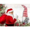 67729 5 eng pl christmas ghost grey gnome with christmas tree beard 38cm soft 6691 6