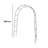 Kovová zahradní pergola s obloukem na květiny – dekorativní podpěra 240 x 140 cm