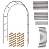 Kovová zahradní pergola s obloukem na květiny – dekorativní podpěra 240 x 140 cm