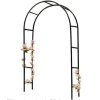 Kovová zahradní pergola s obloukem na květiny – dekorativní podpěra 240 x 140 cm