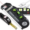 69625 1 eng pl precision laser spirit level with 2 5m measuring tape laser 3 led modes usb 7020 2