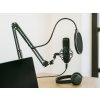 Studiový kapacitní usb mikrofon sádka stativ pop kardioidní filtr