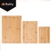 Bambusové prkénko na krájení - 3 ks + stojan Ruhhy