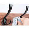Černé nástěnné háčky silné háčky na oblečení ručníky 5 kusů kovové