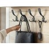Černé nástěnné háčky silné háčky na oblečení ručníky 5 kusů kovové