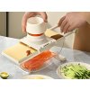 Škrabka na zeleninu, ruční kráječ, multifunkční kráječ, 6 nožů