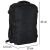 Plecak podrozny turystyczny bagaz czarny 45x30 cm 176229