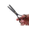Profesionální kadeřnické nůžky na odstraňování odrostů, 17 cm, černé, texturující