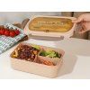 Lunchbox snídaňový box na snídani oběd s přihrádkami příbory