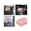 Lunchbox – růžový snídaňový box s přihrádkami a příbory