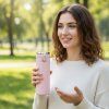 Termoska s LED a náustkem 350ml - růžová
