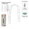 Zahradní pergola kovový oblouk držák pro růže květiny popínavé 240cm zelená