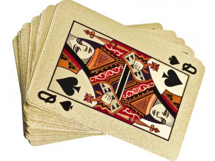 29714 kik kx8977 pokerove karty 100 plast zlate