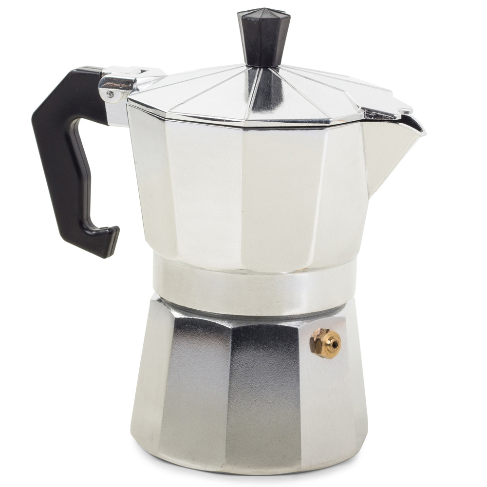 Levně Verk 07037 Moka konvice na 3 kávy - 150 ml, stříbrná