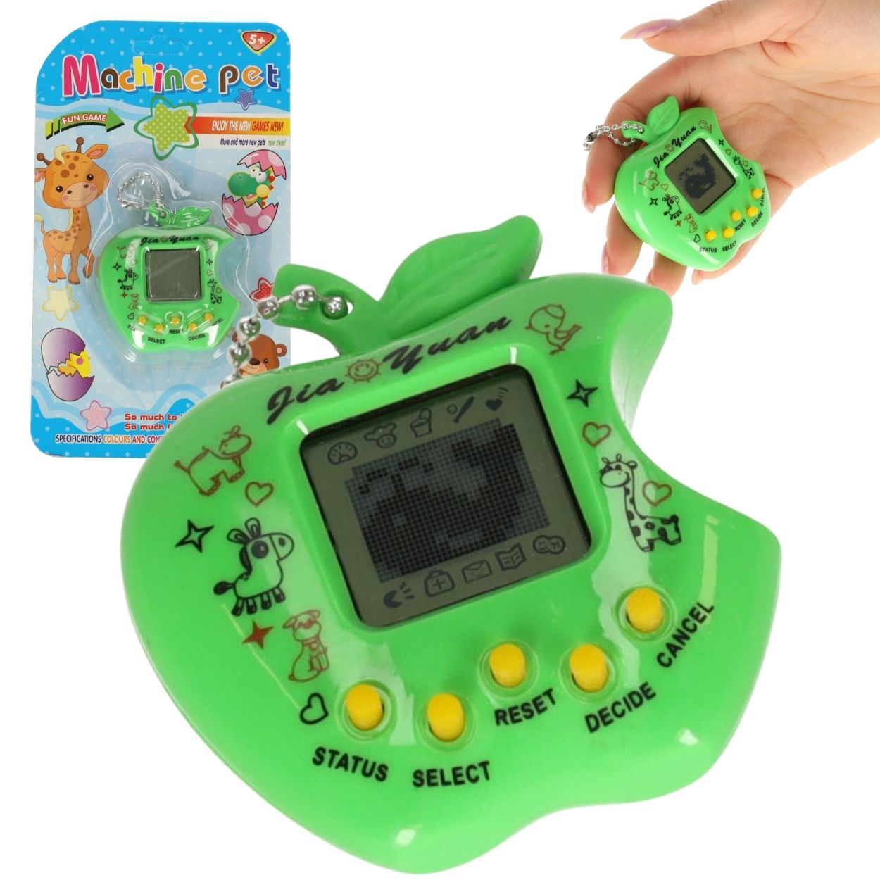 Levně KIK KX9721_3 Elektronická hračka Tamagotchi 49 v 1 zelená