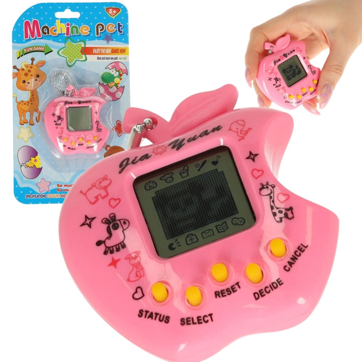 Levně KIK KX9721_2 Hračka Tamagotchi elektronická hra apple pink