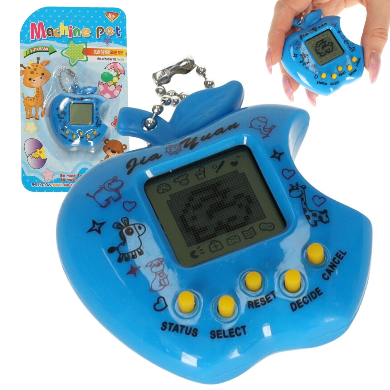 Levně KIK KX9721_1 Elektronická hračka Tamagotchi 49 v 1 modrá