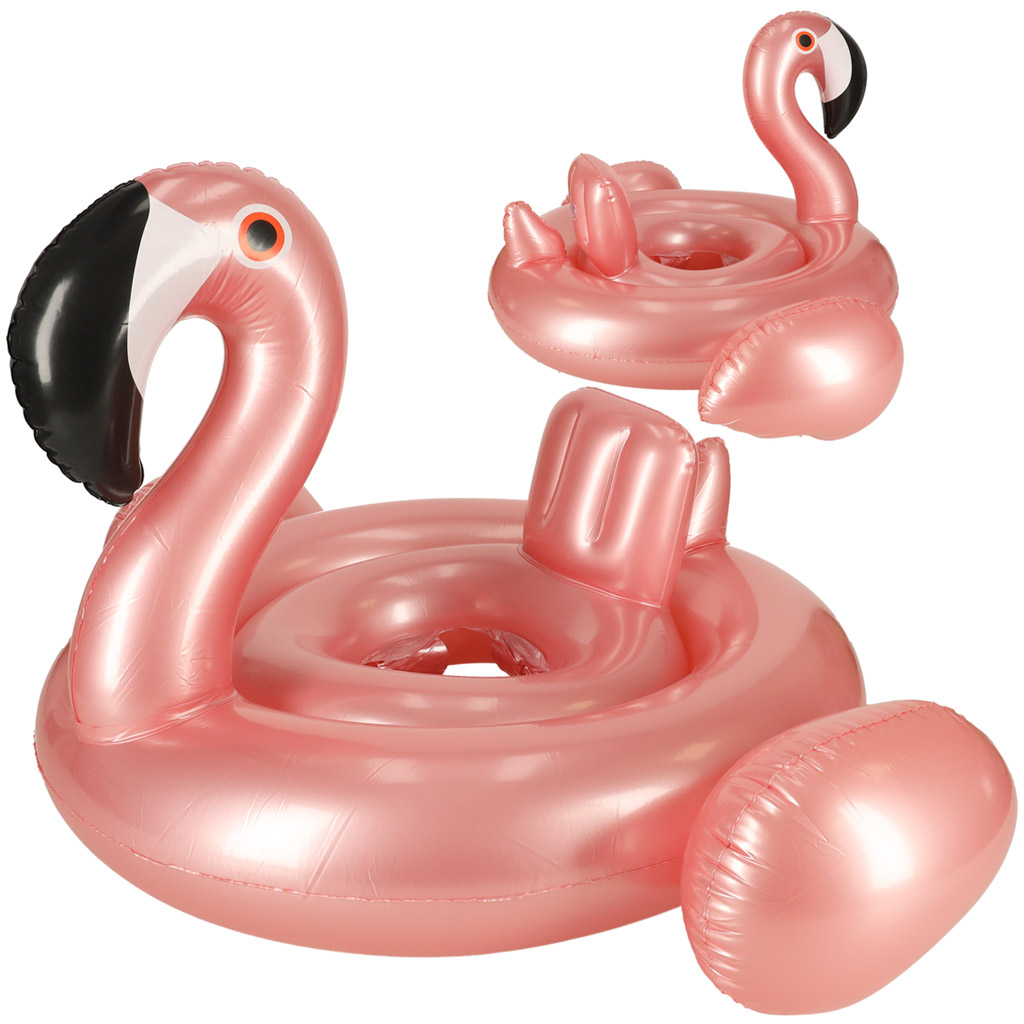 Levně KIK KX7512 Nafukovací kolo se sedátkem 60cm pro děti Flamingo