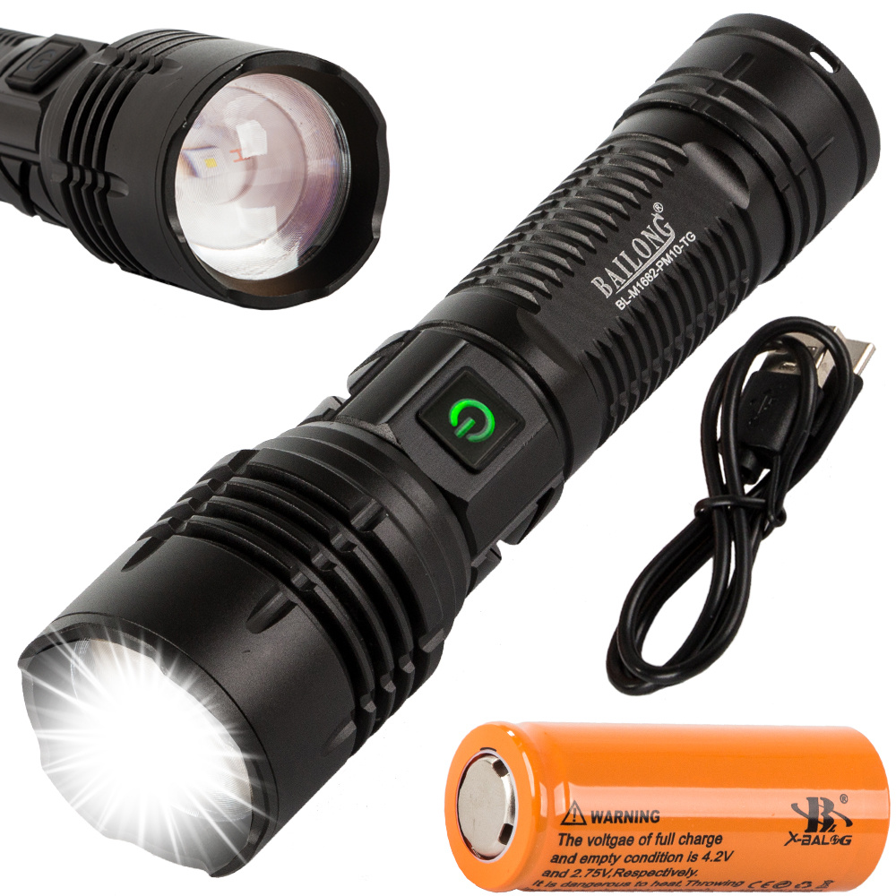 Levně Verk 08327 Taktická svítilna LED CREE PM10-TG, IPX-5, 600 m