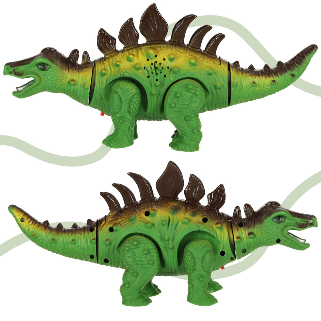 KIK KX4401 Dálkově ovládaný dinosaurus RC Stegosaurus chodí svítí řve
