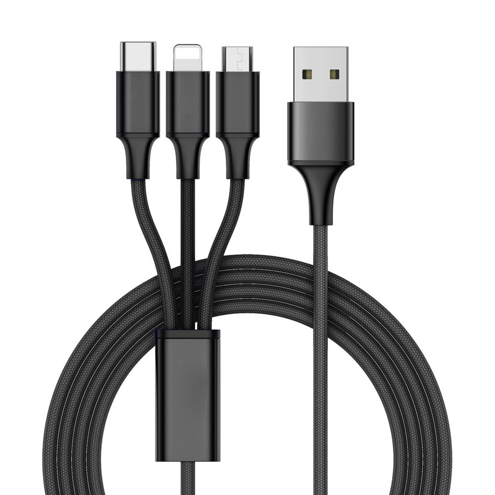 Levně Verk 06278 Nabíjecí kabel USB 3 v 1 color