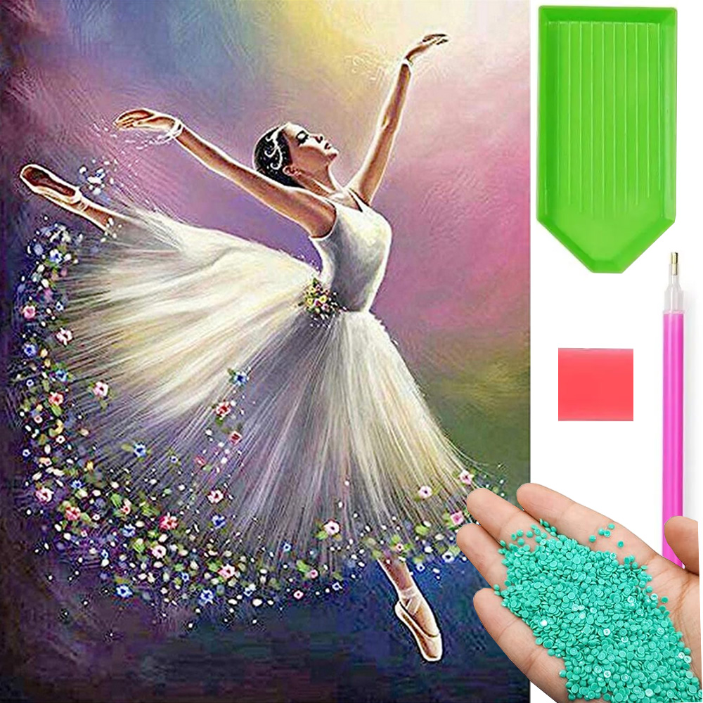 Levně Verk 18266 Diamantové malování 5D - baletka