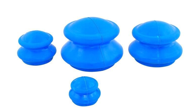 ISO 484 Terapeutické gumové baňky 4 ks - modré