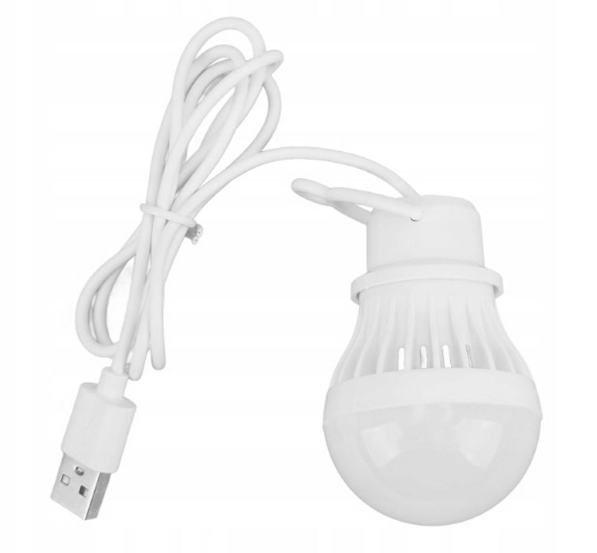 Levně Daalo Kempingová LED lampa USB, 2,5W, 1m bílá