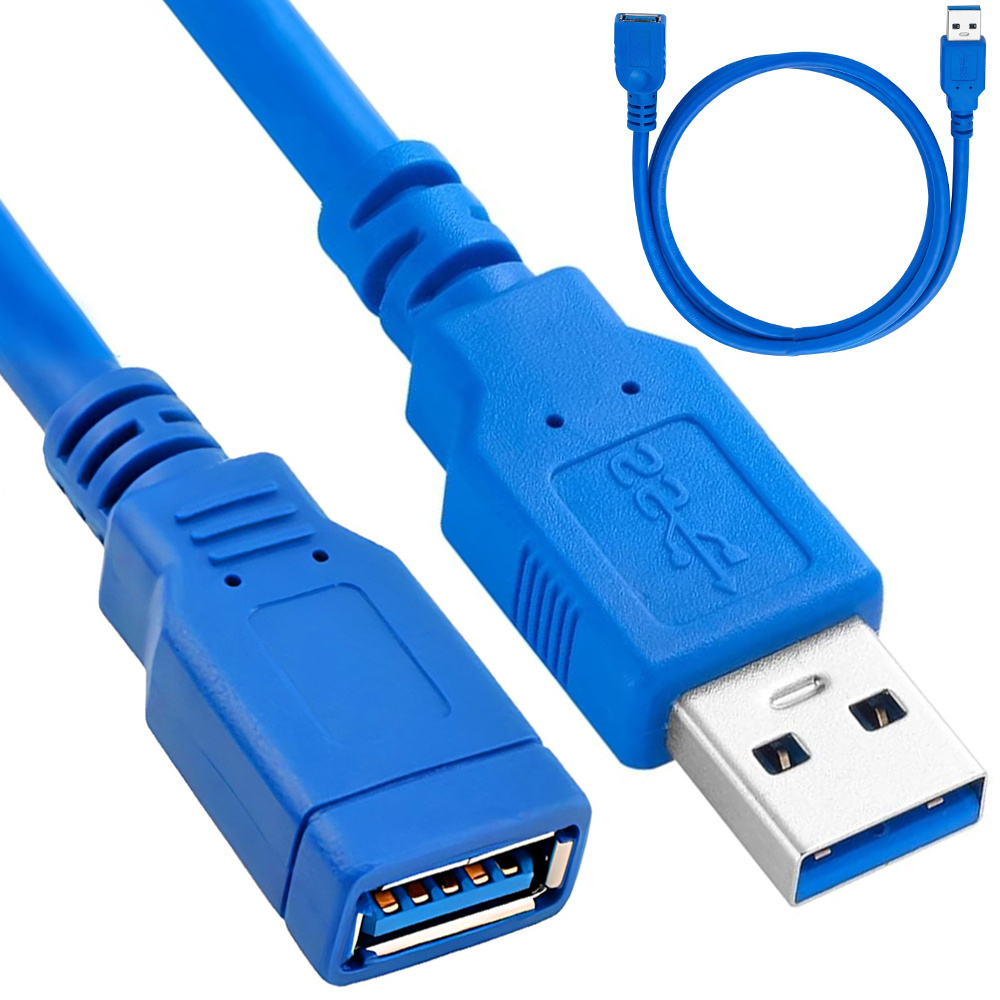 Levně Verk 06310 Adaptér USB A - USB 3.0, 1,5m modrý