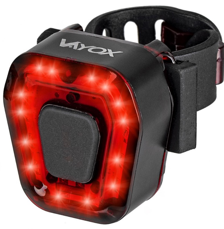 KIK KX4237 Červené světlo na kolo s vestavěnou dobíjecí baterií AKCE