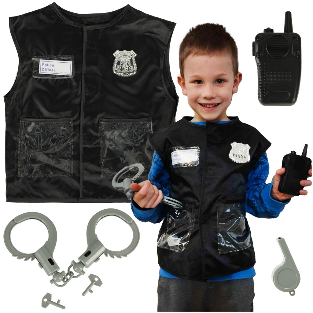 Levně KIK KX4297 Karnevalový kostým policista kostým set 3-8 let starý