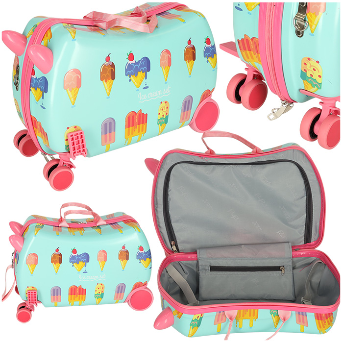 KIK KX4730 Dětský cestovní kufr na kolečkách na zmrzlinu AKCE